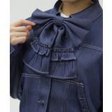リボン付きデニムジャケット | axes femme | 詳細画像5 