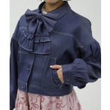 リボン付きデニムジャケット | axes femme | 詳細画像6 