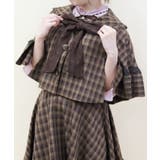 茶 | レース重ねリボンタイ付ケープ | axes femme