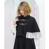 黒 | リボンビット付きケープジャケット | axes femme