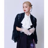 紺 | ドロストリボン総レースボレロ | axes femme
