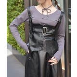 黒 | 合皮素材ビスチェ | axes femme