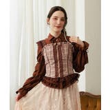 ピンク | チェックレースフリルビスチェ | axes femme