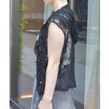 フード付ドロストレースベスト | axes femme | 詳細画像2