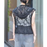 フード付ドロストレースベスト | axes femme | 詳細画像3