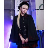 黒 | クロス刺繍ケープコート | axes femme