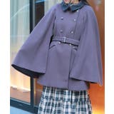 チャコール | ダブルボタンケープコート | axes femme