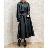黒 | 後レースアップトレンチコート | axes femme