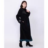 異素材切替ロングコート | axes femme | 詳細画像4