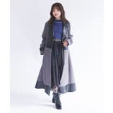 チェーン付異素材切替コート | axes femme | 詳細画像10 
