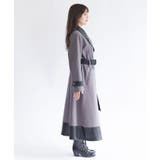 チェーン付異素材切替コート | axes femme | 詳細画像2 