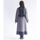 チェーン付異素材切替コート | axes femme | 詳細画像3 