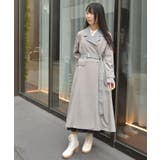 チェーン付バイカラーコート | axes femme | 詳細画像14