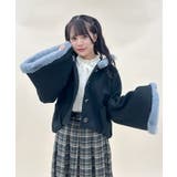 黒 | ベルスリーブフード付コート | axes femme