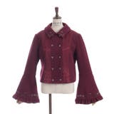 刺繍入ジャカード切替コート | axes femme | 詳細画像15 