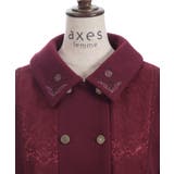 刺繍入ジャカード切替コート | axes femme | 詳細画像18 