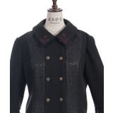 刺繍入ジャカード切替コート | axes femme | 詳細画像24 