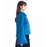 刺繍入ジャカード切替コート | axes femme | 詳細画像3 