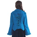 刺繍入ジャカード切替コート | axes femme | 詳細画像4 