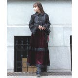 刺繍入ジャカード切替コート | axes femme | 詳細画像5 