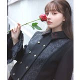 刺繍入ジャカード切替コート | axes femme | 詳細画像6 