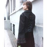 刺繍入ジャカード切替コート | axes femme | 詳細画像7 