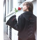 刺繍入ジャカード切替コート | axes femme | 詳細画像8 