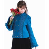 刺繍入ジャカード切替コート | axes femme | 詳細画像9 