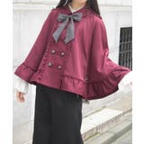 ワイン | リボン付きナポレオンケープ | axes femme