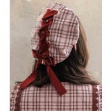 ピンク | 編上リボンチェックベレー | axes femme