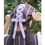 Dブラウン | ストライプ×リボンベレー | axes femme