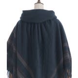 サイドラインチェックポンチョ | axes femme | 詳細画像10 