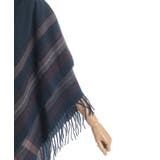 サイドラインチェックポンチョ | axes femme | 詳細画像11 