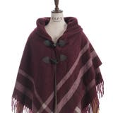 サイドラインチェックポンチョ | axes femme | 詳細画像15 