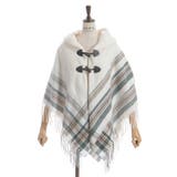 サイドラインチェックポンチョ | axes femme | 詳細画像20 