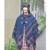 サイドラインチェックポンチョ | axes femme | 詳細画像4 