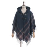 サイドラインチェックポンチョ | axes femme | 詳細画像5 