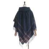 サイドラインチェックポンチョ | axes femme | 詳細画像7 