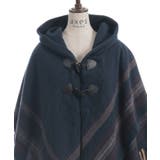 サイドラインチェックポンチョ | axes femme | 詳細画像8 