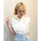 チュールフリルノースリブラウス | axes femme | 詳細画像12 