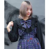 黒 | ナイトメアチェックリボンブラウス | axes femme