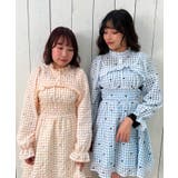 ハートドット刺繍ギンガムブラウス | axes femme | 詳細画像4