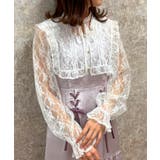 生成り | シアーレースショートブラウス | axes femme