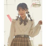 生成り | リボン付配色襟デザインブラウス | axes femme