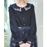 黒 | スノー・ローズ刺繍ブラウス | axes femme