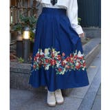 椿柄スカート | axes femme | 詳細画像6 