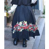 黒 | 椿柄スカート | axes femme