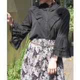 黒 | 姫袖風フレア袖ブラウス | axes femme