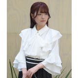 ラッフルフリル姫袖ブラウス | axes femme | 詳細画像18 
