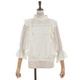 レース×シフォン七分袖ブラウス | axes femme | 詳細画像15 